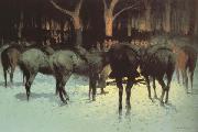 Frederic Remington The Winter Campaign (mk43) oil painting on canvas